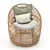 Nest-shaped Rattan Outdoor Chair 3D model small image 3