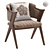 Stellar Velvet Armchair: Luxurious Comfort 3D model small image 1