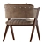 Stellar Velvet Armchair: Luxurious Comfort 3D model small image 3