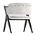 Stellar Velvet Armchair: Luxurious Comfort 3D model small image 6