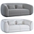 Contemporary Barnabas Sofa: Elegant & Spacious 3D model small image 3