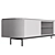 Modern TV Cabinet with Glass Top and Open Shelves 3D model small image 4