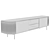 Modern TV Cabinet with Glass Top and Open Shelves 3D model small image 6