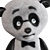 Cute Panda Plush Toy 3D model small image 2