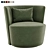 Stylish Emily Armchair: 6 Colors, Multiple Materials 3D model small image 1