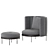 Modern Minotti TORII Armchair 3D model small image 3