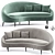 Curved Ether Peddler Sofa 3D model small image 1