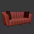 Kaj 3 Seater Sofa: Stylish and Spacious 3D model small image 3