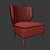 Sleek Lipstick Armchair: Stylish Comfort 3D model small image 5