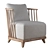 Sleek and Stylish RH Cala Lounge Chair 3D model small image 4