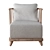 Sleek and Stylish RH Cala Lounge Chair 3D model small image 5