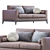 Copenhaga Leather Sofa: Elegant and Luxurious 3D model small image 1