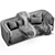 Sonrad Luxury Sofa by Fendi 3D model small image 6