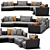 Verzelloni Lyndon Sectional: Elegant & Versatile Seating Solution for Any Space 3D model small image 2