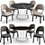 Elegant Flexform Mood Dining Set 3D model small image 1