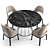 Elegant Flexform Mood Dining Set 3D model small image 3