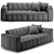 Cinno Cillini Loft Sofa: Modern Elegance for Your Space 3D model small image 1