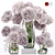 Premium Ohara Garden Rose Bouquet with Decor Glass Vase 3D model small image 7