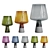 Nordic Glass Cement Table Lamp Set 3D model small image 1