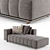 Luxurious Minotti FREEMAN Chaise Longue 3D model small image 3