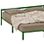 GRIMSBU Queen Bed - Gray/Green - Stylish and Versatile 3D model small image 2