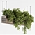 Green Oasis: 228 Hanging Plants Kit 3D model small image 1