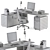 Executive Office Furniture Set 3D model small image 6