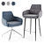 Nicolas OLIVA Upholstered Chair & Stool 3D model small image 1