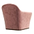 Stylish NINA Armchair: Timeless Elegance. 3D model small image 4