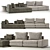 Minotti Lawrence Seating System Vol.01: Flexible 3-Piece High Quality Sofa 3D model small image 1