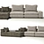 Minotti Lawrence Seating System Vol.01: Flexible 3-Piece High Quality Sofa 3D model small image 3