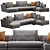 Lyndon Sectional: Modern and Versatile Sofa 3D model small image 1