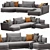 Lyndon Sectional: Modern and Versatile Sofa 3D model small image 3