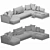 Lyndon Sectional: Modern and Versatile Sofa 3D model small image 5