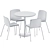 Elegant Sarek Table & Rama Chair 3D model small image 6