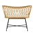 Elegant Rattan Bassinet for Nursery 3D model small image 2