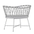 Elegant Rattan Bassinet for Nursery 3D model small image 3