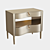 Golden Shimmer Bedside Table 3D model small image 1