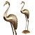 Bronze Pair of Cranes - 52cm 3D model small image 2