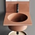 Elle Round Washbasin: Elegant and Functional 3D model small image 3