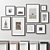 9-Piece Picture Frames Collection - Variety of Sizes & Textures 3D model small image 1