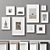9-Piece Picture Frames Collection - Variety of Sizes & Textures 3D model small image 2