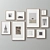9-Piece Picture Frames Collection - Variety of Sizes & Textures 3D model small image 3