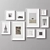 9-Piece Picture Frames Collection - Variety of Sizes & Textures 3D model small image 7