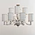 Elegant Richmond Chandelier: 90cm Width, 65cm Height 3D model small image 2