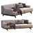 Sleek Poliform Tribeca Sofa 3D model small image 7