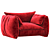 Cozy Costes Oversized Armchair 3D model small image 1