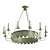 Elegant French Tole Chandelier 3D model small image 1