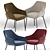 Sleek Savile Tub Dining Chair 3D model small image 2