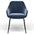 Sleek Savile Tub Dining Chair 3D model small image 3